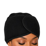 2-in-1 Overnight Mesh Hair Band with Hook and Loop for Short Hair Black