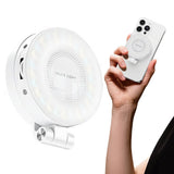 Rechargeable Folding Phone Selfie Light with Mirror – Portable Phone Fill Light White