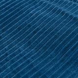 Reversible Throw Blanket Fuzzy Blanket Faux Sherpa Blanket for Bed Sofa Blue