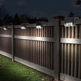 4Pcs Solar Deck Lights Outdoor for Outdoor Garden Stairs and Deck White