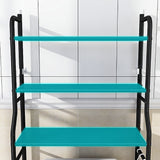 3 Tier Over Toilet Storage Shelf Rack with Paper Holder and Hooks Black