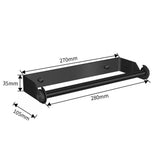 Under-Cabinet Stainless Steel Paper Towel Holder Wall-Mount Rack Organizer Black