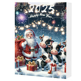 Christmas Cow Advent Calendar – 24-Day Blind Box Ornaments Set for Tree Style 3