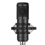 Recording Condenser Mic Kit with Sound Card for Streaming Black