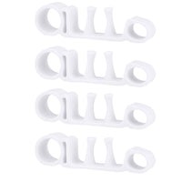 2 Pairs Five-Hole Toe Separators – Bunion Corrector Pads for Foot Alignment & Relief  White