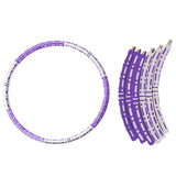 6 Sections Adjustable Fitness Hula Hoop Detachable Home Exercise For Adults Purple