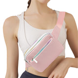 Chest Waist Packs Fanny Pack Waist Belt Bag for Women and Men Pink
