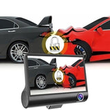 3 Channel Dash Cam Touchscreen Dashcam Front and Rear with Reversing Mode