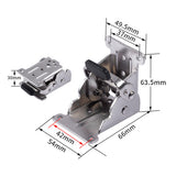 4Pcs 90 Degree Folding Table Leg Brackets Self Lock Foldable Hinge DIY Heavy Load Silver