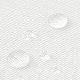 Shower Curtain Linen Textured with Hooks Wavy Edge Washable Waterproof White