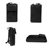 PU Leather Women’s Phone Pouch Crossbody Bag Wallet Black