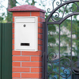 Wall Mounted Locking Mailboxes Key Lock Metal Mail Box White
