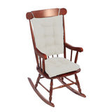 2Pcs Set Non-Slip Rocking Chair Cushion Set with Seat and Back Cushion Beige