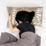 51x76cm Smooth Satin Pillowcase Solid Color Soft Bedding Pillow Cover Khaki