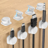8Pcs Cable Organizer Clips Cord Management Snap Lock for Home Office White