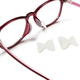 12 Pairs of Adhesive Silicone Nose Pads for Glasses Non-Slip Replacement Nose Pads for Plastic Metal Frames Transparent