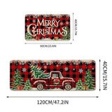 2PCS Christmas Floor Mats Set – Non-Slip Rugs for Kitchen Bathroom Living Room and Doorway Style 2