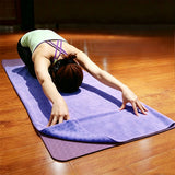 Non Slip Yoga Mat Towel Microfiber Mat Sized Yoga Towel for Hot Yoga Purple