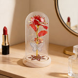 Eternal Rose Flower with LED Lights Christmas & Birthday Gift Red