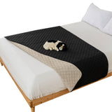 Water Resistant Pet Blanket Furniture Protector Washable Pet Couch Cover for Dogs Cats Indoor Outdoor Black
