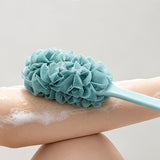 2Pcs Long Handle Scrub Brush for Shower with Loofah on a Stick for Back Use Style 1