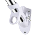 45 and 90 Degree Dual Hole Flag Pole Wall Mount Adjustable Aluminum White
