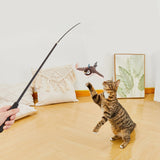 Cat Squeaky Toys Rechargeable Interactive Cat  Toy Touch Activated Kitten Plush Pet Toys Brown