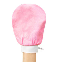 2Pcs Moroccan Exfoliating Gloves – 100 Percent Viscose Body Scrub Bath Mitts Light Pink