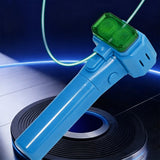 Handheld Double Wheel Rope Launcher – Glow-in-the-Dark Lasso Loop Fidget Toy Blue