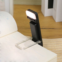 Clip-On Reading Light LED Book Light USB Rechargeable Reading Lamp Adjustable Angle Reading Light Black