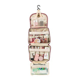 Women Travel Toiletry Bag with Hanging Hook Travel Sling Bag Red