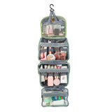 Women Travel Toiletry Bag with Hanging Hook Travel Sling Bag Green