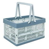 Collapsible Shopping Basket with Handles for Camping Shopping Blue