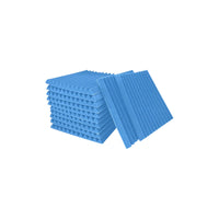 12 Pcs Set Studio Acoustic Foam Sound Absorbtion Proofing Panels Wedge Blue