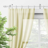 2PCS Metal Support Curtain Rod Pole Wall Bracket Holder Hook Rack White