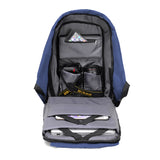 Anti-Theft Backpack School Travel Laptop Bag with USB Charging Port Blue
