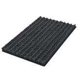 Chenille Bathroom Rug Mat with Non Slip Rubber Backing for Home Decor Grey