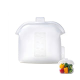 Wide Mouth Stand Up Silicone Sealed Food Storage Bag for Kitchen Use Transparent