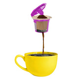 4 PCS Refillable Coffee Pods Compatible with Keurig K Cup Machines Purple