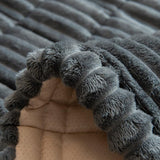 Dog Couch Cover Washable Fuzzy Pet Cushion Dark Gray
