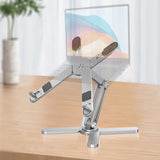 360 Degree Rotating Aluminum Laptop Stand Adjustable Desktop Notebook Holder Silver