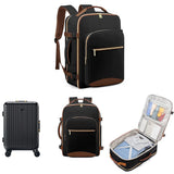4Pcs Set Travel Luggage Bags 40L Backpack fits 17" Laptop with 3 Packing Cubes Black