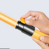 3 Section Car Wash Brush Telescopic with 15 Degree Bent Handle Yellow
