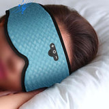 3D Breathable Sleep Mask with Built-In Bluetooth Headphones for Comfortable Rest Blue