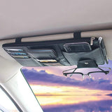 Car Sun Visor Organizer with License & Sunglasses Holder Black
