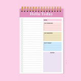 A5 To Do List Notepad  52 Sheets Tear Off Daily Planner Checklist Notebook for Tasks Goal Achievement Pink