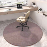Anti Slip Round Chair Mat Floor Protector for Office Home Brown