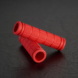 2PCS Bicycle Handlebar Grips – Rubber for MTB & BMX Red