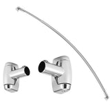 Curved Stainless Steel Shower Curtain Rod for Bathroom and Bathtub Silver