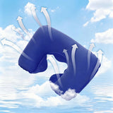 2PCS Inflatable Travel Neck Pillow for Car Plane Soft Velvet PVC Portable Royal Blue